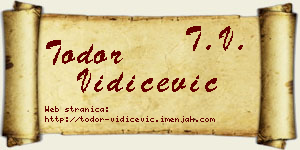 Todor Vidičević vizit kartica